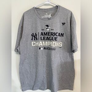 MLB Team Apparel 2024 ALCS Champions New York Yankees Locker Room T-Shirt MEDIUM